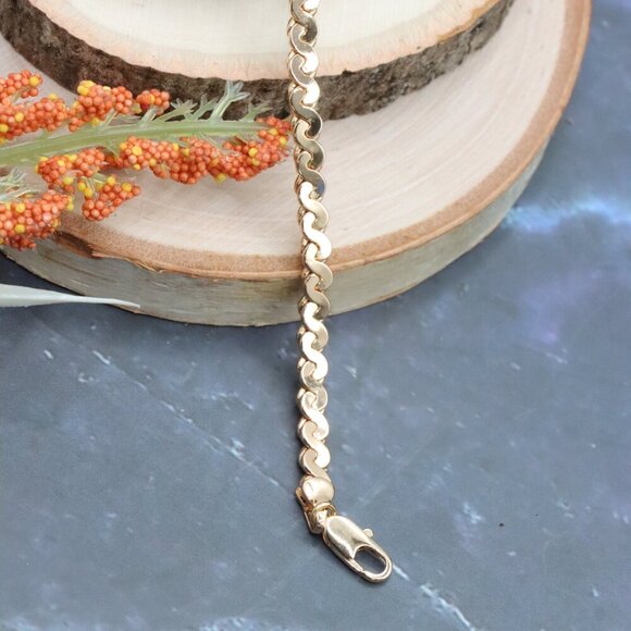 Flat Polished Rose Gold Chain Necklace – 19.7 Inch Bold Statement, XPNL0012 - Picture 11 of 12